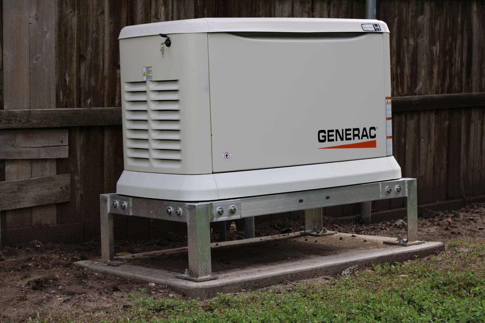 Generac on an elevated platform